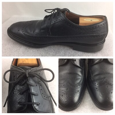 Banana Republic Men Casual Wingtip Oxford Shoes Size 11 Dress Black Leather Banana Republic Shoes Size 11 M Black Wingtip Oxfords  main image 4