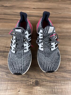Adidas Men’s UltraBoost J Sneaker Running‎ Shoe White Black Pink B43508 Size 5 Brand New Adidas Ultra Boost 4.0 J Youth Black White Pink  main image 4
