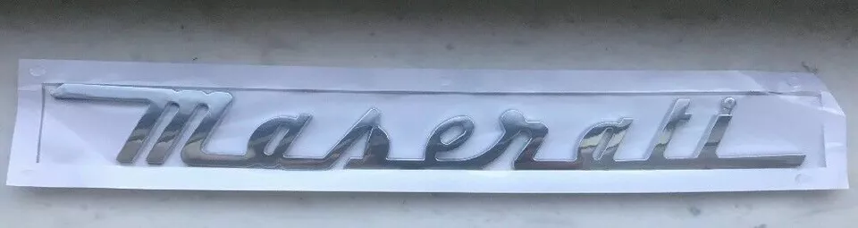 Placa de identificación de maletero Maserati logotipo emblema insignias Ghibli cromo Foto 3 de 4
