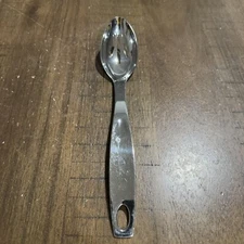 Oneida Slotted Serving Spoon 10" Stainless 18/8 Hangable Utensil Glossy VGC