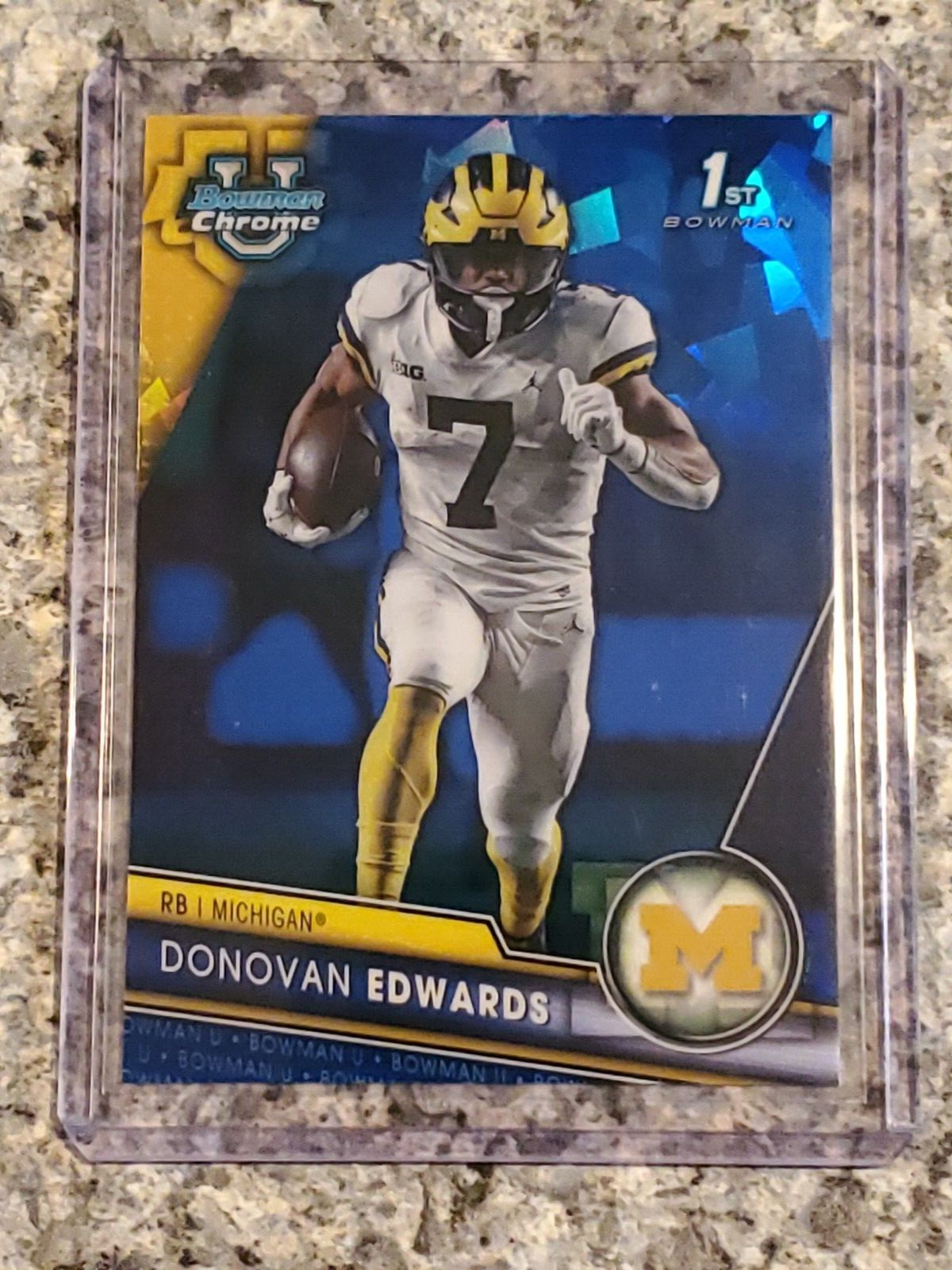 2023 Bowman University Chrome Sapphire Edition - #42 Donovan Edwards (RC)