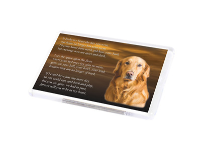 GOLDEN RETRIEVER Hund Kühlschrankmagnet Haustier Verlust Trauer Gedenkgeschenk