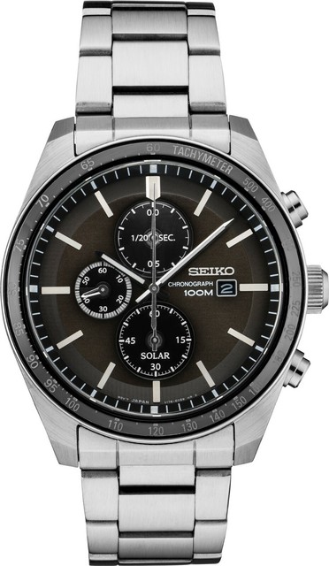 seiko chronograph solar black