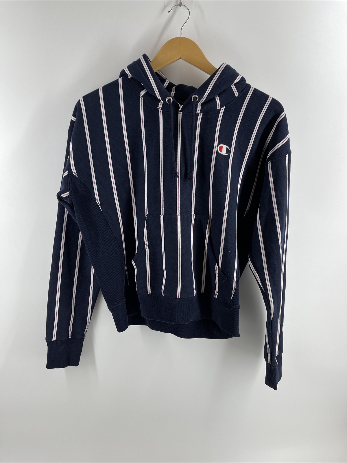 Champion Reverse Weave Blue Baseball Hoodie Pullover Sweatshirt Size Small  | eBay