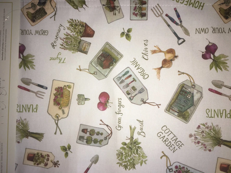NWT Saturday Knight Limited HOMEGROWN Table Runner Garden/Organic/Cottage/Herbs - Image 3 of 4