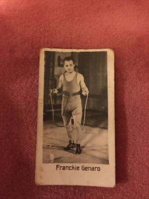 LA PIE QUI CHANTE FLYWEIGHT BOXER BOXIN Trade Card 1932 - # FRANKIE GENARO USA