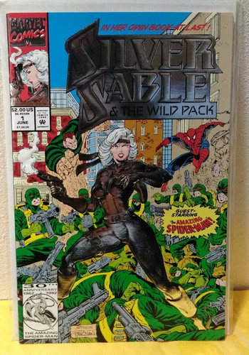 Silver Sable And The Wild Pack 1, 1992 (Spiderman, Sandman Appearance) 6.0 F