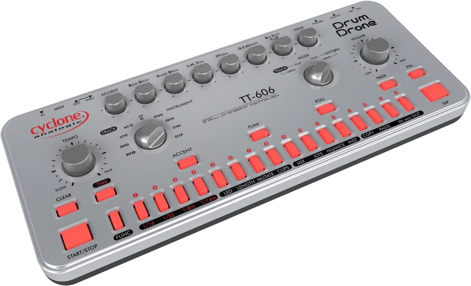 Drum Drone TT-606 Cyclone analogic / Analog Drum Machine Clone TR-606 Roland New - Image 3 of 4