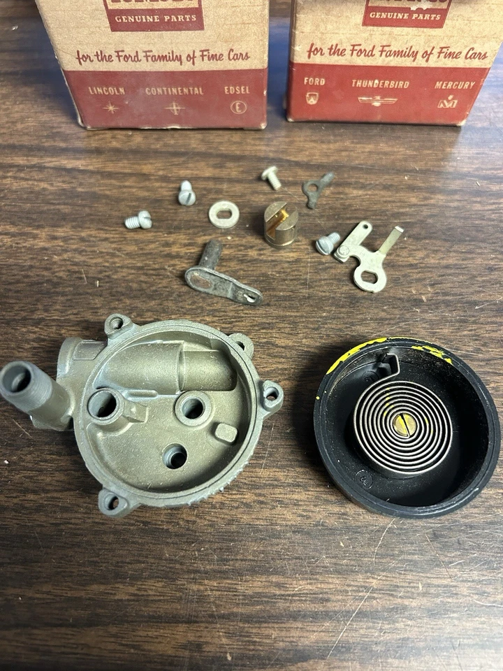 1957 FORD THUNDERBIRD ДРОССЕЛЬНАЯ ЗАСЛОНКА КОРПУС НАБОР С КРЫШКОЙ NOS FORD 118 - Изображение 2 из 2