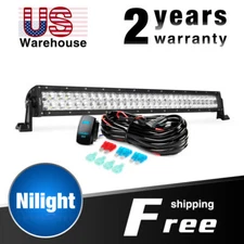 Nilight 32Inch LED Light Bar 180W Spot Flood Combo 5Pin Rocker Switch Wiring Kit