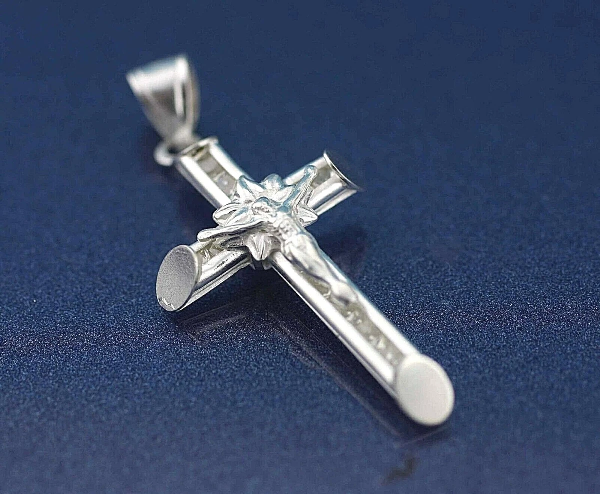 Sterling silver cz cross best sale pendant