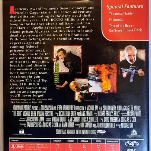 The Rock (DVD, 1996) Region 4 Nicolas Cage Sean Connery Ed Harris Action - Picture 3 of 6