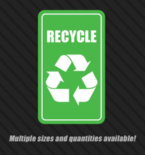 Recycle sticker decal home container garbage bin trash can safety label 3M vinyl