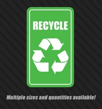 Recycle sticker decal home container garbage bin trash can safety label 3M vinyl