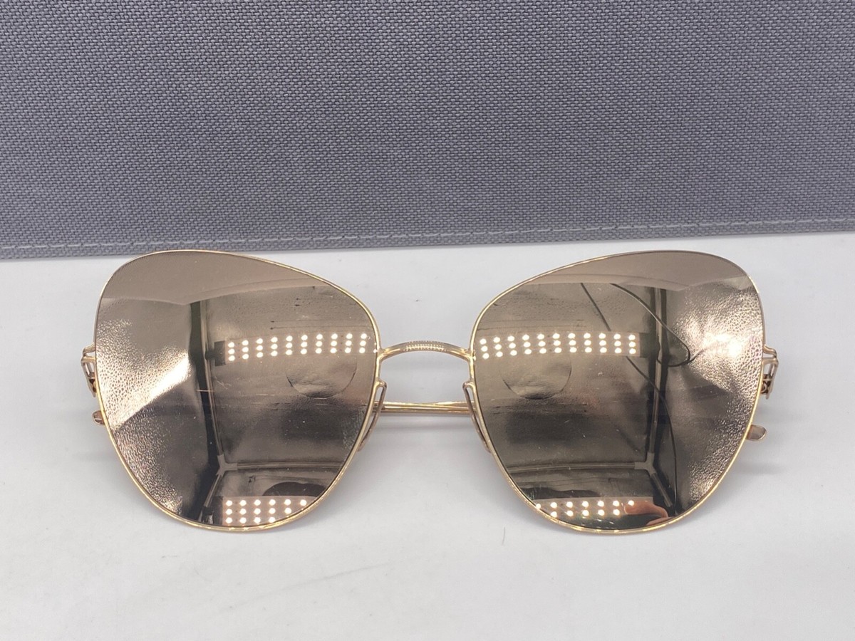 サングラス Mykita SS25 Unisex SUNGLASSES (MMESSE018 295 GOLD) Mykita Sunglasses Woman Gold Cat Eye Large Oval Maison