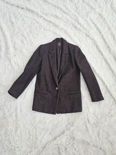 Anne Klein II Pure New Wool Women's Coat Size 4 Blazer Black Vintage