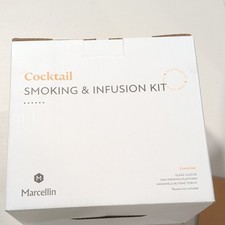 Marcellin Cocktail Smoking & Infusion Kit w/ Glass Cloche, Oak Platform, Torch