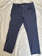 Greg Norman Pants Mens 32x29 Navy Blue Performance Golf Stretch Straight Leg New