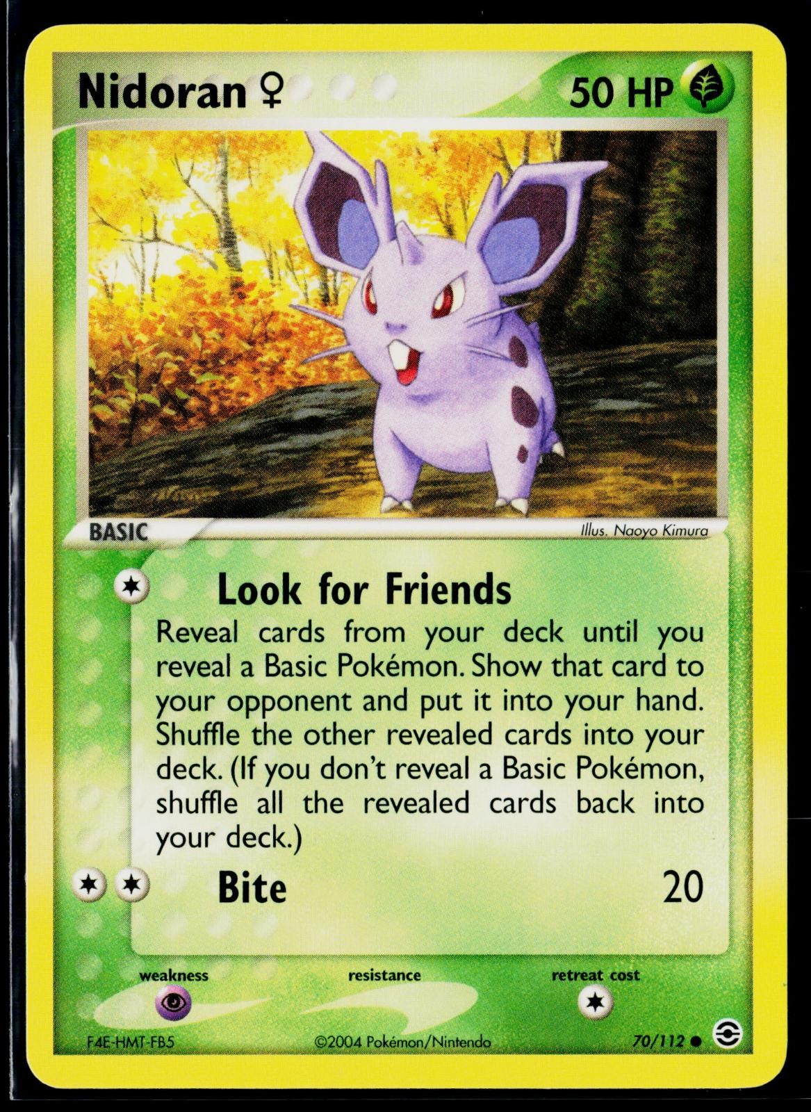 Nidoran F 70/112 Common FireRed & LeafGreen Pokemon Near Mint
