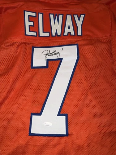 John Elway Signed Autographed Denver Broncos Custom Football Jersey with COA
