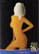 St. Pauli Girl Original Beer Print Ad First Girl Lager Six Pack 2006