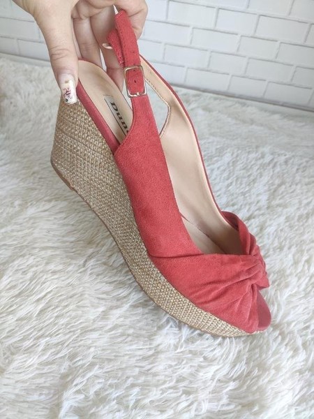Women Dune Heels Orange Suede 41