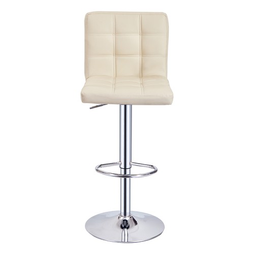 Faux Leather Barstool Chrome Base Stool Counter Height Stool Breakfast Bar Chair - Picture 97 of 172