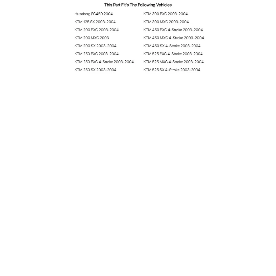 Kit de tapa de vejiga Race Tech KTM para KTM 200 SX 2003-2004 Foto 3 de 4