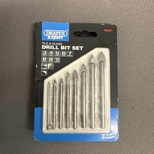Draper 48221 8 Piece Ceramic Tile Drill Bit Set Mirror Glass Tiling Tool