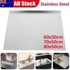 50/60/70/80cm Stainless Steel Cutting Chopping Board Pastry Bench Protector AU