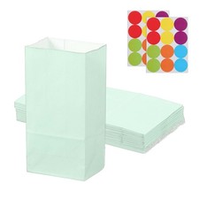 Party Favor Bag 24 Pcs 3.5x2.4x7.1 Inch Candy Bags with Stickers Soft Blue