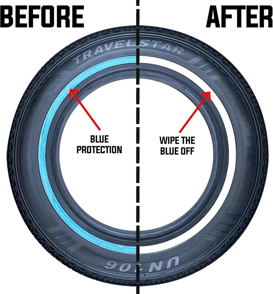 Set of 4 Travelstar UN106 155/80R13 79T 14mm White Wall A/S Passenger Car Tire - Image 4 of 4