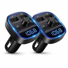 2x Bluetooth FM Transmitter Car MP3 Handsfree USB Cigarette Lighter Charger