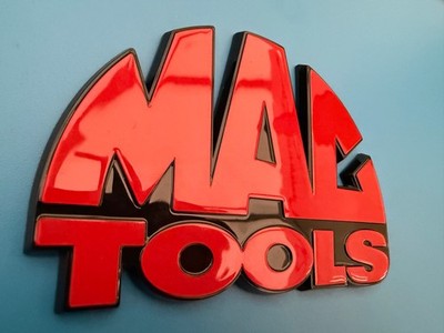 MAC TOOLS / SNAP-ON TOOLS GROSSES ROTES LOGO EMBLEM ROLLCAB WERKZEUGKASTEN AUFKLEBER.