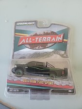 Greenlight Series 1 All-Terrain 2014 Ram 1500 Sport 14 Pickup Truck Black 1:64