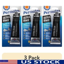 Ultra Black RTV Silicone Gasket Maker Oil Resistant Sealant Non-Corrosive 3oz US