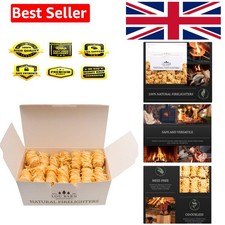 40 Natural Firelighters - Odourless, No Chemical Fire Starters for Cozy Outdoors 0.35 per lighter