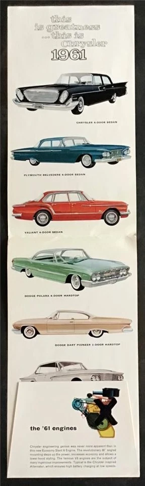 CHRYSLER Sales Brochure 1961 #CISA/R/COS/9/60 Dodge DESOTO Plymouth VALIANT+ - Image 2 of 3