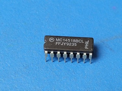 (1 PC) MC14518BCL MOT Decade Counter, 4-Bit, Up Direction, CMOS, CDIP16