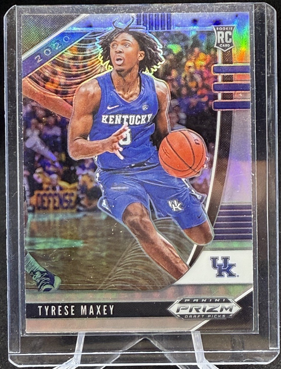 2020-21 Panini Prizm Draft Picks Silver Prizm Tyrese Maxey #54 Rookie RC 76ers