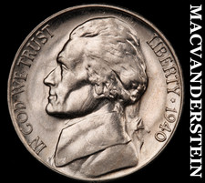 1940-S Jefferson Nickel - Scarce  High Grade  Lustrous  No Reserve  #G6281