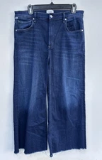 Citizens Of Humanity Lyra Wide Leg Crop Jeans 30 Dark Wash Stretch