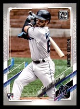 2021 Topps 70th Anniversary Limited Edition #326 Eddy Alvarez RC Miami Marlins