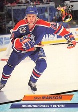 1992-93 Fleer Ultra #62 DAVE MANSON Edmonton Oilers D - Tough Defenseman