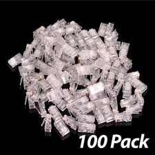100pcs RJ45 8P8C CAT6 Modular Plug Network Cable Lan Connector End Internet
