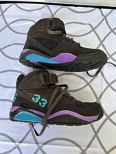 Men's Patrick Ewing Kross Black Aqua Basketball Shoes / 1EW90120 254 / Size 6