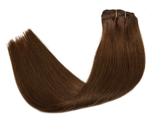 Double Weft Human Hair Extensions Weave Remy Real Russian Straight Hair 100g 12A - Picture 31 of 74