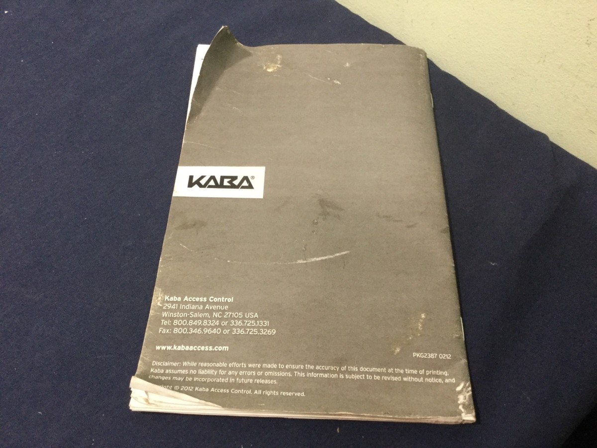 Dala 専用ページ Kaba Simplex 7102/7108 Pushbutton Lock Instruction Book | eBay