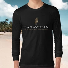 Single Malt Lagavulin Logo American Long Sleeve T-Shirt Funny Size S to 5XL