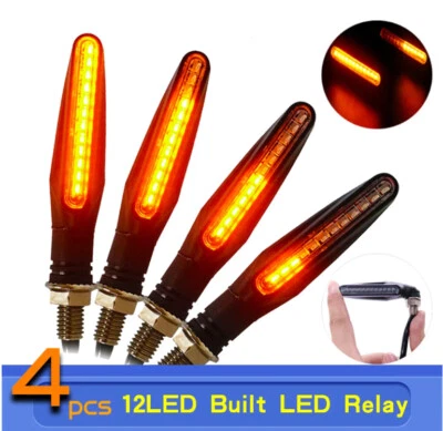 4 Clignotants LED séquentiel 12V Ampoule Feu étanche Moto Scooter Quad Enduro - Photo 1/4